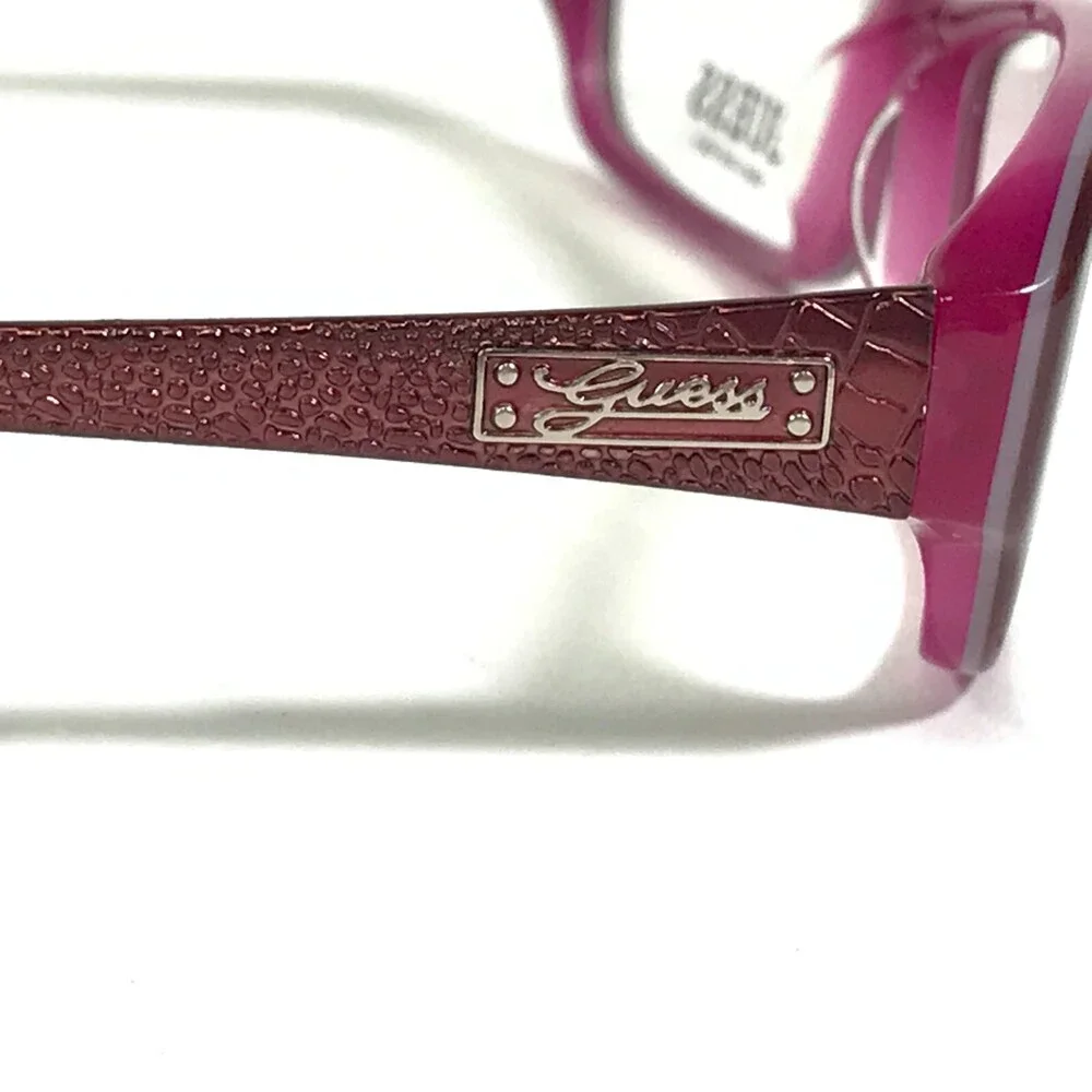 Guess Eyeglasses Frames GU2203 BU Red Purple Rectangular Cat Eye 51-15-135